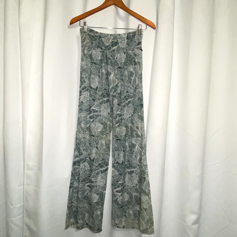 O'Neill Women's Teal & White Palazzo Pants Size Small Boho Beach
